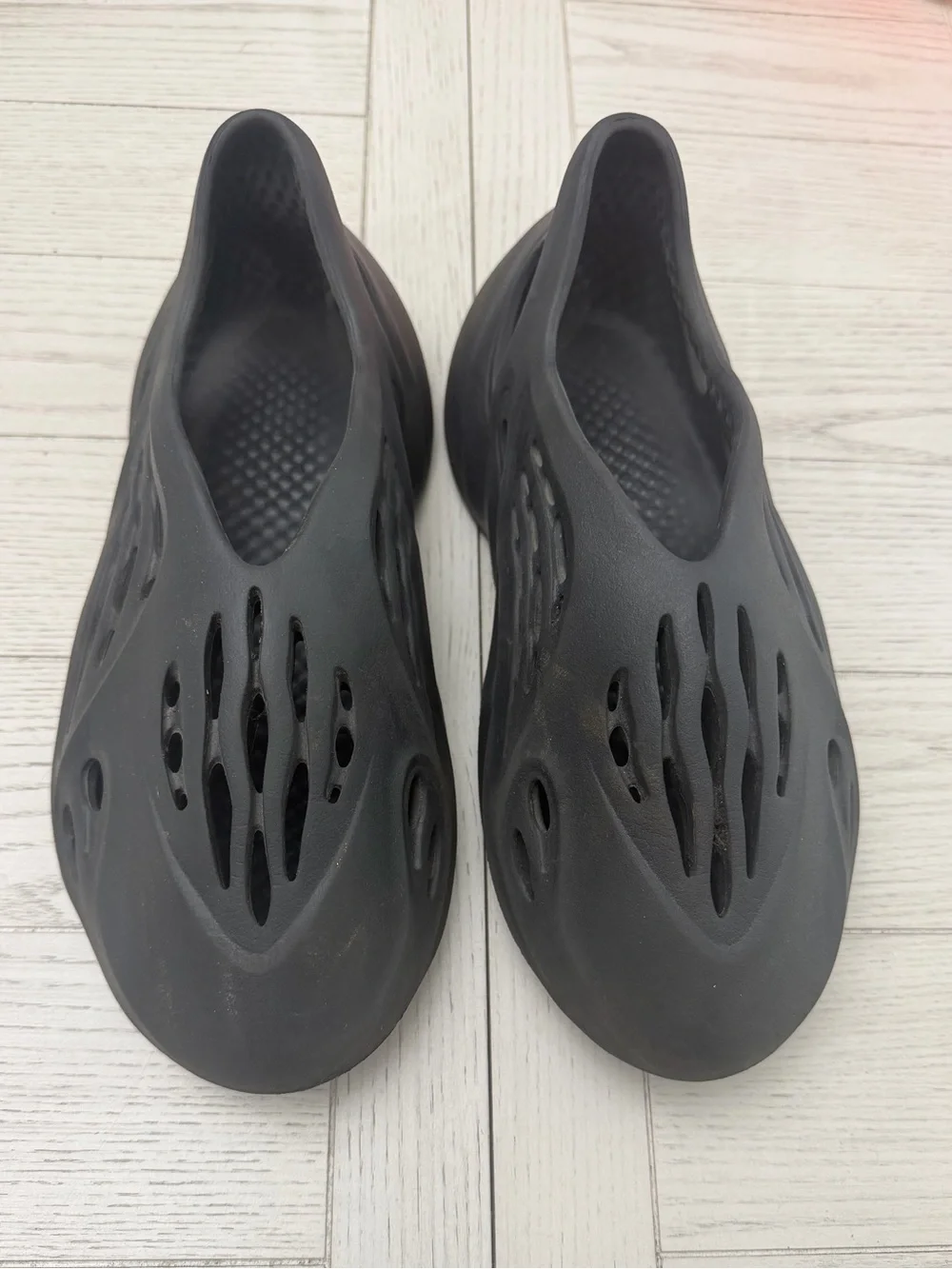 Black Yeezy Adidas Foam Slip-On Clog Shoes in Black